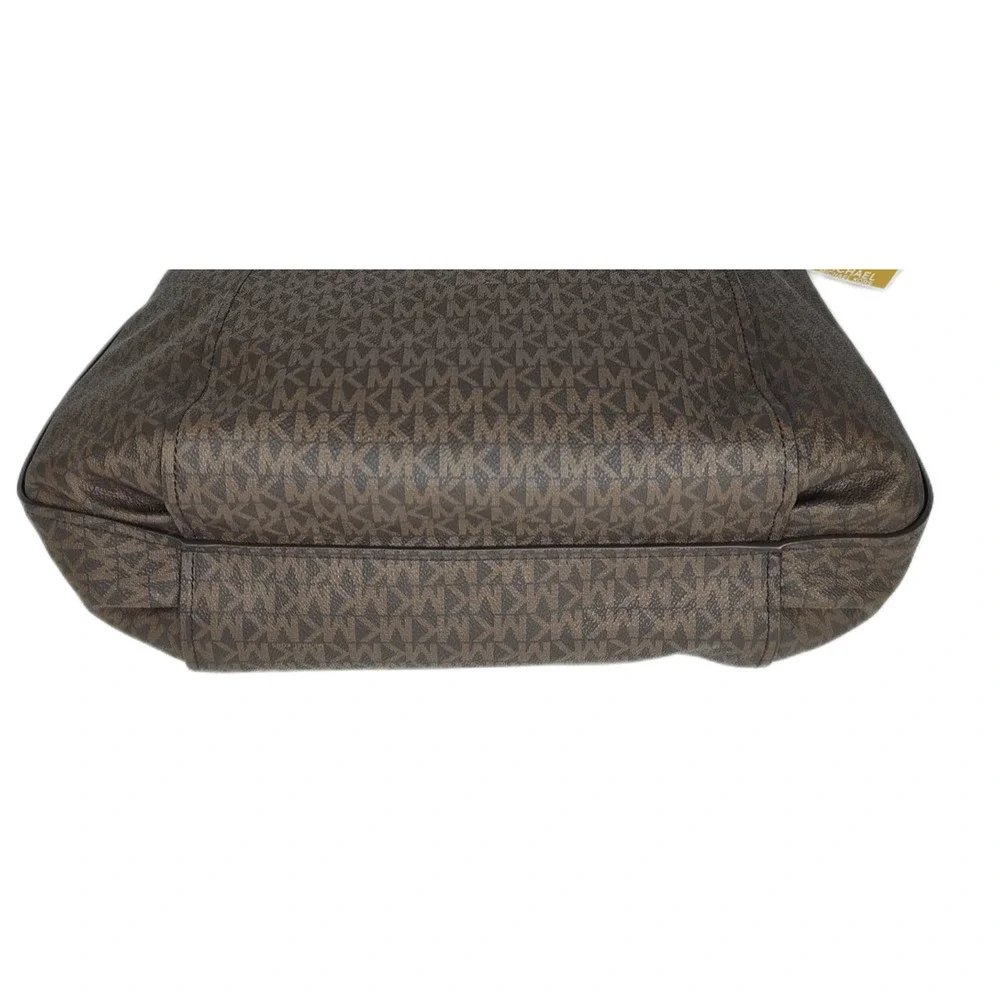 Michael Kors Addie Large Canvas Hobo Signature Shoulder Bag-Brown/Acorn-NWT